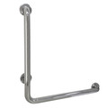 Made To Match 27-1/16" L, L-Shaped, 304 Stainless Steel, Grab Bar, Mirror GBL1224CSR1